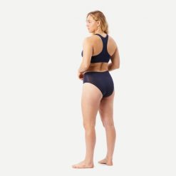 Stanik Forclaz MT500 merino. Niebieskie biustonosze FORCLAZ, bez wzorów, z elastanu. Za 149.99 zł.