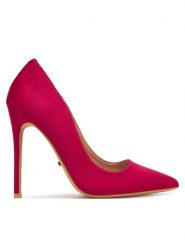 DeeZee Szpilki 92831-291B Różowy. Czerwone szpilki DeeZee, bez wzorów, z materiału, bez obcasa. Za 139.99 zł.