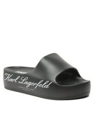 KARL LAGERFELD Klapki KL86000 Czarny. Czarne klapki damskie Karl Lagerfeld, bez wzorów, z tworzywa sztucznego, bez obcasa. Za 299.99 zł.