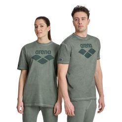 Koszulka sportowa Arena Icons T-Shirt. Zielone bluzki sportowe damskie Arena, s, bez wzorów, z bawełny, bez ramiączek. Za 119.99 zł.