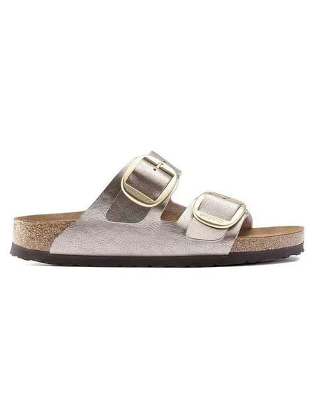 Birkenstock Klapki "Arizona" w kolorze beżowym rozmiar: 36. Brązowe klapki damskie Birkenstock, bez wzorów, bez obcasa. Za 403.15 zł.