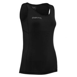 Damski tank top Macron Felicia. Czarne topy damskie Macron, bez wzorów, bez kołnierzyka. Za 190.50 zł.