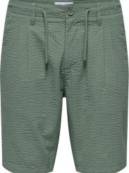 ONLY & SONS Szorty w kolorze zielonym rozmiar: L. Zielone szorty męskie Only & Sons, z bawełny, bez kołnierzyka. Za 133.95 zł.