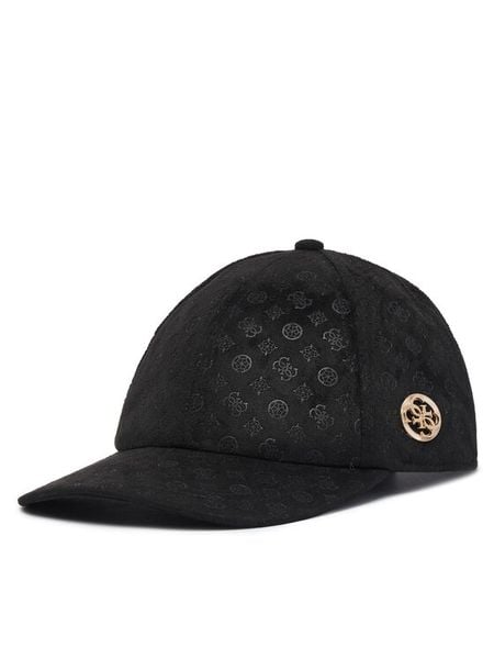 Guess Czapka z daszkiem AW5627 POL01 Czarny. Czarne czapki z daszkiem damskie Guess, z aplikacjami. Za 194.99 zł.