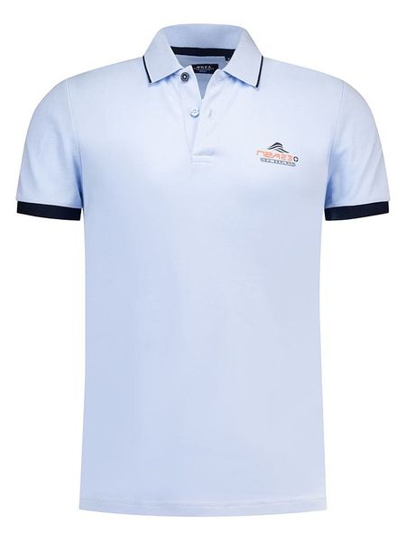 NEW ZEALAND AUCKLAND Koszulka polo w kolorze błękitnym rozmiar: XL. Niebieskie koszulki polo męskie New Zealand Auckland, xl, bez wzorów, bez ramiączek. Za 162.11 zł.