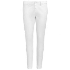 Chinosy Damskie Jules 7/8. Białe spodnie dresowe damskie SOL'S, bez wzorów. Za 261.99 zł.