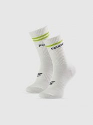 4F Skarpetki długie (2-pack) męskie - białe 43-46. Białe skarpetki męskie 4f, bez wzorów, z bawełny. Za 49.99 zł.