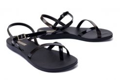IPANEMA 82842 FASHION SAND VIII FEM 21112 black/gold black, sandały/japonki damskie. Czarne sandały damskie Ipanema, bez wzorów, bez obcasa. Za 95.92 zł.
