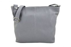 Listonoszki damskie skórzane - Barberini's - Szare jasne. Szare shopper bag damskie Barberinis, bez wzorów, ze skóry, duże, bez dodatków. Za 199.99 zł.