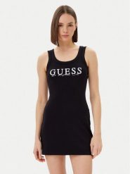 Guess Sukienka codzienna V5GK06 K8RT2 Czarny Slim Fit. Czarne sukienki damskie Guess, na co dzień, xl, z aplikacjami, z wiskozy, bez kołnierzyka, bez ramiączek, proste. Za 169.99 zł.