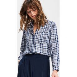 Koszula w kratę - Wielobarwny. Koszule damskie Reserved, l, bez wzorów, bez kołnierzyka, bez ramiączek. Za 89.99 zł.