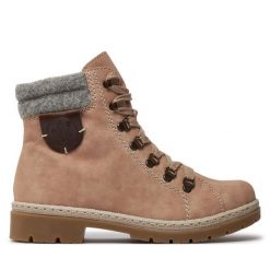 Trapery Rieker. Czerwone trapery damskie Rieker, bez obcasa. Za 349.99 zł.