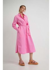 Josephine & Co Sukienka koszulowa "Demi" w kolorze jasnoróżowym rozmiar: 34. Różowe sukienki damskie Josephine & Co, bez wzorów, z bawełny, bez kołnierzyka, bez ramiączek, midi, koszulowe. Za 282.99 zł.