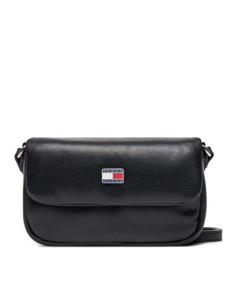 Tommy Jeans Torebka Tjw Pillow Flap Crossover AW0AW16978 Czarny. Czarne listonoszki damskie Tommy Jeans, bez wzorów, z jeansu, bez dodatków. Za 229.99 zł.