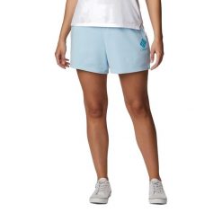 Spodenki trekkingowe damskie Columbia Logo III French Terry. Niebieskie szorty damskie Columbia, bez wzorów, sportowe. Za 129.99 zł.