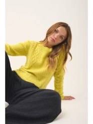 Just Cashmere Kaszmirowy sweter "Amala" w kolorze żółtym rozmiar: XXL. Żółte swetry klasyczne damskie Just Cashmere, xxl, z kaszmiru, bez kołnierzyka. Za 632.42 zł.