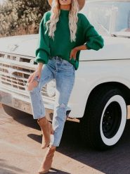 Milan Kiss Sweter w kolorze zielonym rozmiar: S. Zielone golfy damskie Milan Kiss, s, bez wzorów, bez ramiączek. Za 152.99 zł.