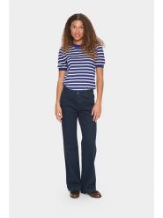 SAINT TROPEZ Sweter w kolorze granatowo-białym rozmiar: XL. Niebieskie swetry klasyczne damskie Saint Tropez, xl, bez kołnierzyka. Za 100.99 zł.