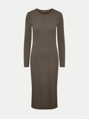 Pieces Sukienka codzienna Kylie 17126214 Brązowy Slim Fit. Brązowe sukienki damskie Pieces, na co dzień, s, bez wzorów, z syntetyku, bez kołnierzyka, bez ramiączek, proste. Za 79.99 zł.