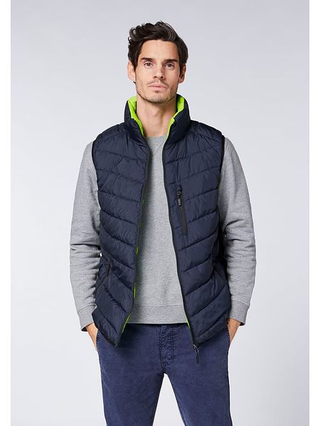 Chiemsee Kamizelka pikowana w kolorze granatowym rozmiar: L. Niebieskie kamizelki męskie Chiemsee, l. Za 161.34 zł.