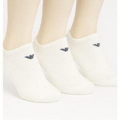 Skarpety stopki Emporio Armani Calza 3-Pack. Białe skarpetki męskie EMPORIO ARMANI CONNECTED, bez wzorów. Za 79.00 zł.