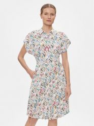 Tommy Hilfiger Sukienka koszulowa Amd Pleated Ss Knee WW0WW42444 Biały Regular Fit. Białe sukienki damskie Tommy Hilfiger, bez wzorów, z syntetyku, bez kołnierzyka, bez ramiączek, koszulowe. Za 539.99 zł.