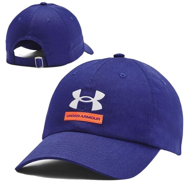 Czapka z daszkiem męska Under Armour Branded Hat. Niebieskie czapki męskie Under Armour, bez wzorów, sportowe. Za 85.70 zł.
