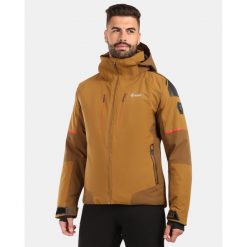 Męska kurtka narciarska Kilpi TURNAU-M. Brązowe kurtki męskie Kilpi, m, bez wzorów, bez kaptura, narciarskie. Za 1,496.17 zł.