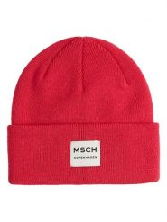 MOSS COPENHAGEN Czapka beanie "Mojo" w kolorze czerwonym rozmiar: onesize. Czerwone czapki zimowe damskie MOSS COPENHAGEN, ze skóry. Za 92.21 zł.