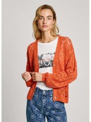 Pepe Jeans Kardigan w kolorze pomarańczowym rozmiar: L. Pomarańczowe kardigany damskie Pepe Jeans, l, bez wzorów, z jeansu. Za 171.68 zł.