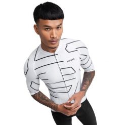 Koszulka rowerowa z krótkim rękawem męska M2 Dash. Białe t-shirty sportowe męskie SIROKO, m, z jersey, bez ramiączek, rowerowe. Za 253.00 zł.