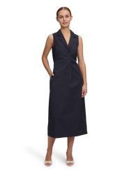 Vera Mont Sukienka w kolorze granatowym rozmiar: 46. Niebieskie sukienki damskie Vera Mont, bez wzorów, bez kołnierzyka, bez ramiączek, midi. Za 157.73 zł.