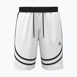 Spodenki koszykarskie męskie Under Armour Curry Signature. Białe szorty męskie Under Armour, bez wzorów, sportowe. Za 209.99 zł.