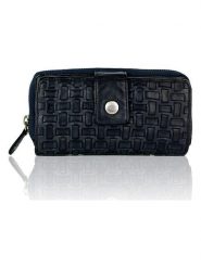 Bellicci Skórzany portfel w kolorze granatowym - 18 x 9,5 x 3,5 cm rozmiar: onesize. Niebieskie portfele damskie Bellicci, bez wzorów, z materiału. Za 113.99 zł.