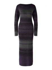 Oui Sukienka w kolorze szaro-fioletowym rozmiar: 42. Różowe sukienki damskie Oui, bez wzorów, z wełny, bez kołnierzyka, bez ramiączek, midi. Za 165.31 zł.