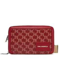 Torebka KARL LAGERFELD. Czerwone listonoszki damskie Karl Lagerfeld, bez wzorów, bez dodatków. Za 489.99 zł.