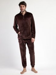 Admas Piżama "Admas home" w kolorze ciemnobrązowym rozmiar: L. Brązowe piżamy męskie admas, l, bez wzorów, bez ramiączek. Za 165.99 zł.