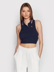 T-SHIRT DAMSKI KOSZULKA TOP CROP ELLESSE. Niebieskie bluzki sportowe damskie Ellesse, uniwersalny, bez wzorów, z bawełny, bez ramiączek. Za 116.00 zł.