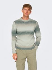 ONLY & SONS Sweter w kolorze zielonym rozmiar: L. Zielone swetry męskie Only & Sons, l, bez wzorów, bez kołnierzyka. Za 65.69 zł.
