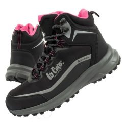 Buty Lee Cooper LCJ-24-01-2932L czarne. Czarne buty sportowe na co dzień damskie bez wzorów, z materiału, trekkingowe. Za 373.21 zł.