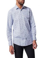 Pierre Cardin Koszula w kolorze biało-niebieskim rozmiar: 42. Białe koszule męskie Pierre Cardin, bez wzorów, z bawełny, bez kołnierzyka, bez ramiączek. Za 173.99 zł.