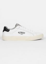 Buty sportowe niskie PITBULL skórzane stylowe sneakersy HOOPER. Białe buty sportowe na co dzień damskie PITBULL, z gumy, bez zapięcia. Za 319.00 zł.