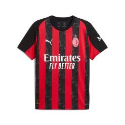 Koszulka domowa AC Milan 2025/26. Czerwone t-shirty sportowe męskie Puma, m, z materiału, bez ramiączek, do piłki nożnej. Za 382.65 zł.