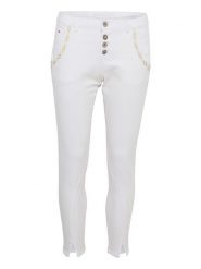 Cream Dżinsy - Slim fit - w kolorze białym rozmiar: W30. Białe jeansy damskie Cream, z podwyższonym stanem. Za 158.10 zł.