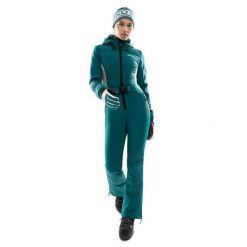 Damski kombinezon narciarski Sporty zimowe Siroko O1 Ellie. Zielone kombinezony damskie SIROKO, na zimę, l, bez wzorów, z materiału, sportowe, bez kołnierzyka, bez ramiączek. W wyprzedaży za 1,105.95 zł.