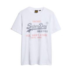 Casual T-shirt Superdry Vintage Logo Heritage. Białe t-shirty męskie Superdry., m, bez wzorów, z bawełny, bez kołnierzyka. Za 169.70 zł.