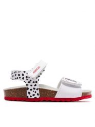 Geox Sandały B Sandal Chalki Girl B452RB 0003W C0404 S Biały. Białe sandały dziewczęce Geox, ze skóry, bez zapięcia. Za 129.99 zł.