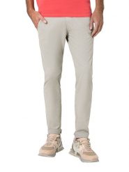 Timezone Spodnie chino "Janno" - Slim fit - w kolorze beżowym rozmiar: W36/L34. Brązowe spodnie materiałowe męskie Timezone, bez wzorów. Za 122.96 zł.