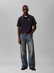 Calvin Klein Jeans koszulka polo Mężczyźni Bawełna niebieski, XL. Niebieskie koszulki polo męskie Calvin Klein Jeans, m, bez wzorów, z bawełny, bez ramiączek. Za 279.95 zł.