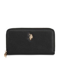 Portfel U.S. Polo Assn. Czarne portfele damskie U.S. Polo Assn., bez wzorów. Za 159.99 zł.